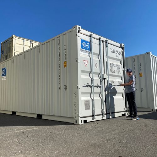 20 foot Mini Storage Unit Container Rental Gray
