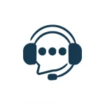 Customer support headset icon for local container service