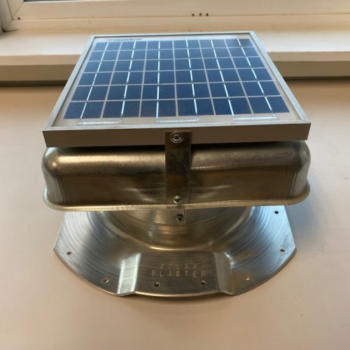 Shipping Container Solar Roof Fan and Vent added Get Simple Box 2