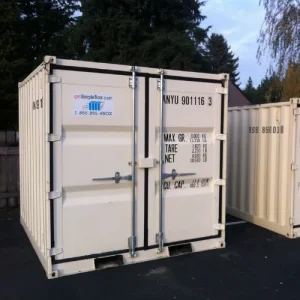 White Get Simple Box storage container with cargo doors closed