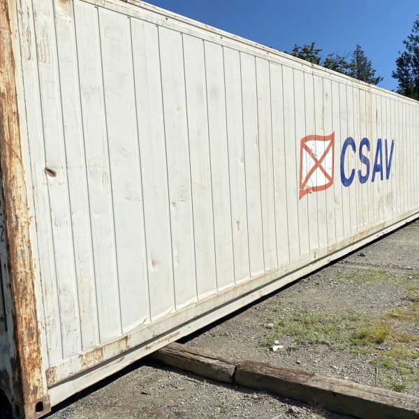 Exterior of refrigerated shipping container