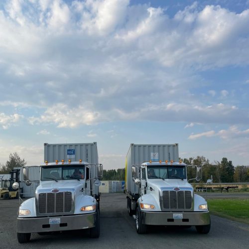 Storage container delivery trucks Spokane